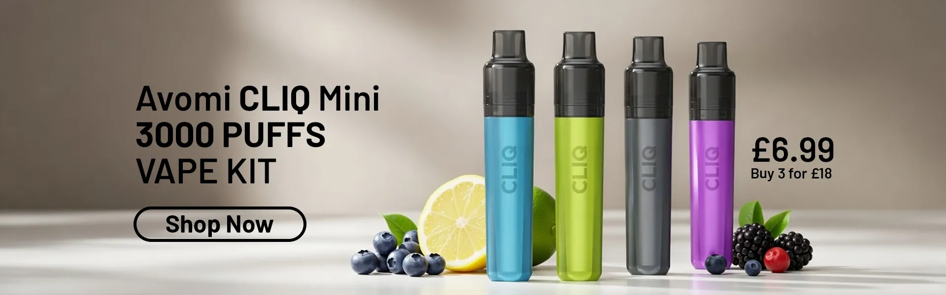 Avomi CLIQ Mini 3000 Puffs Prefilled Pod Vape Kit