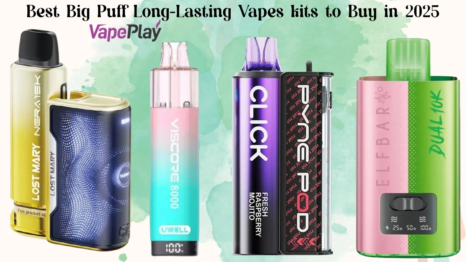 Best Big Puff Long-Lasting Vapes kits to Buy in 2025