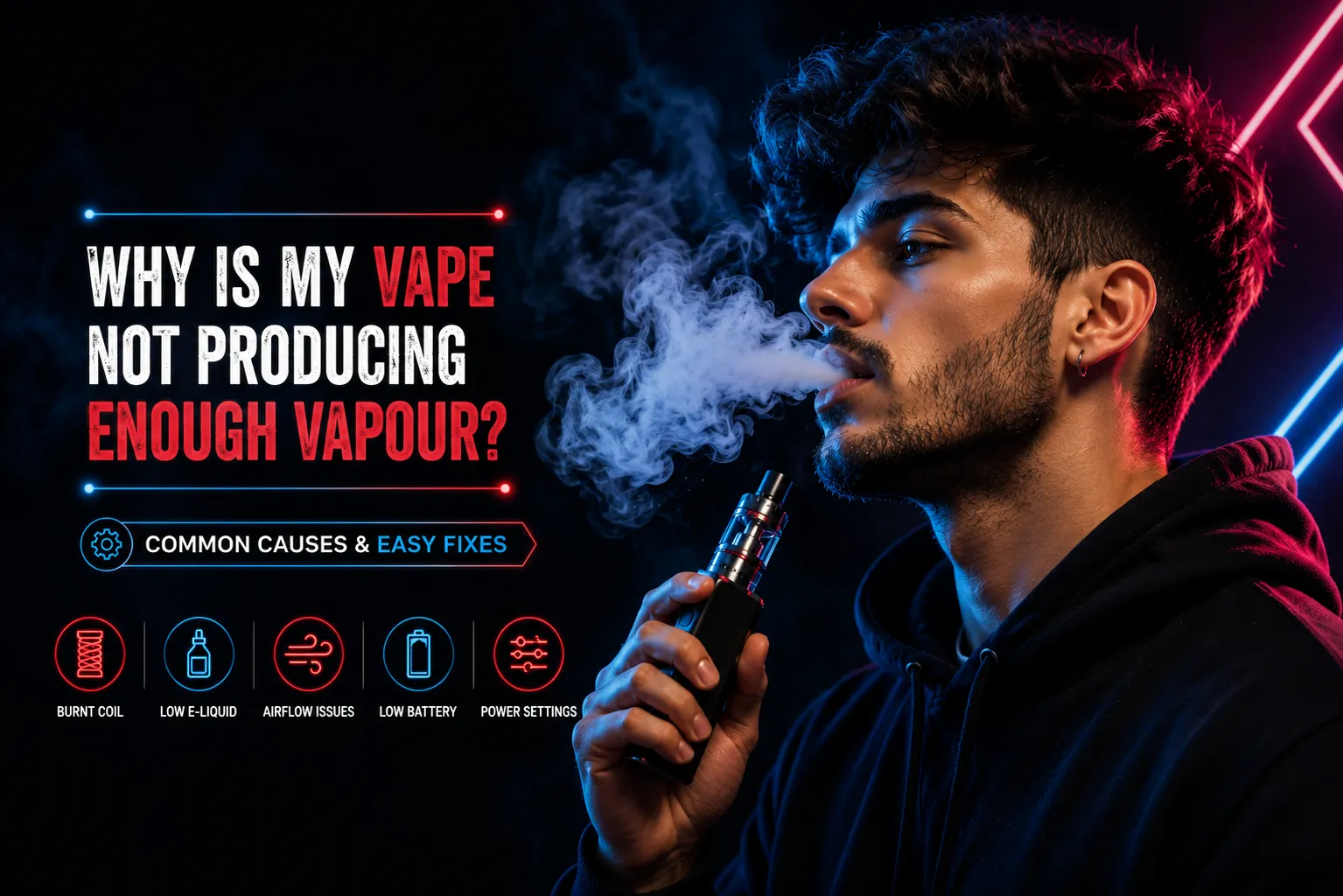 Why Is My Vape Not Producing Enough Vapour? | UK Guide