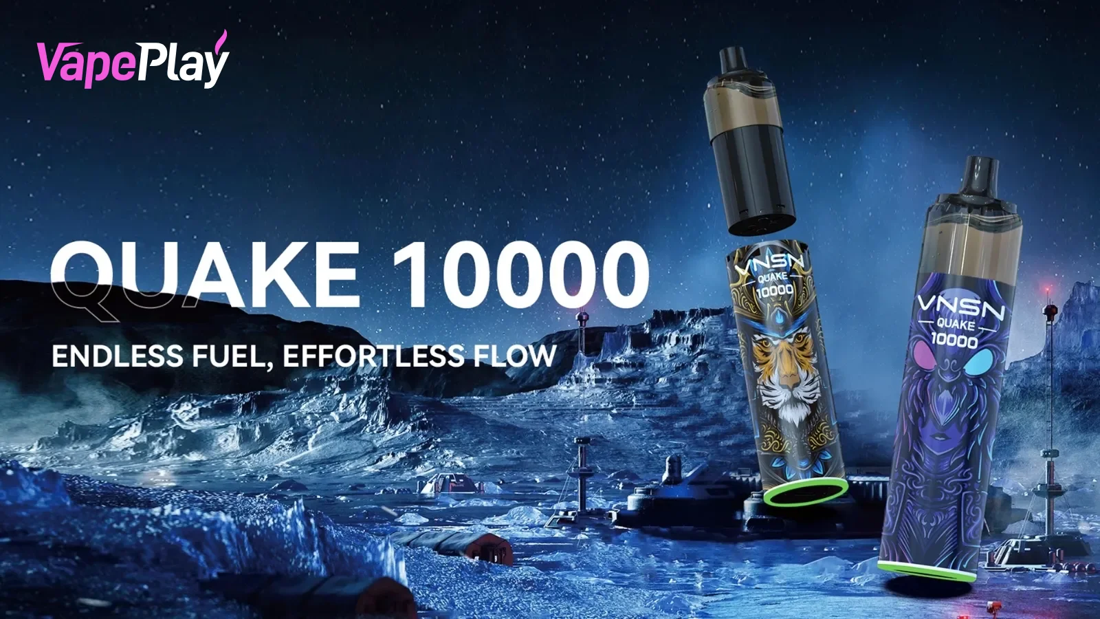 VNSN Quake 10000 ASMR Prefilled Vape kit Banner